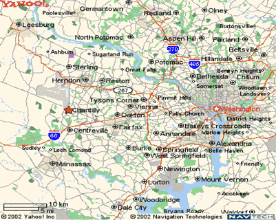 Chantilly, Virginia Map