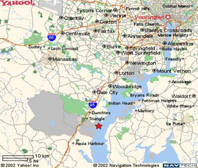 Quantico, Virginia Map